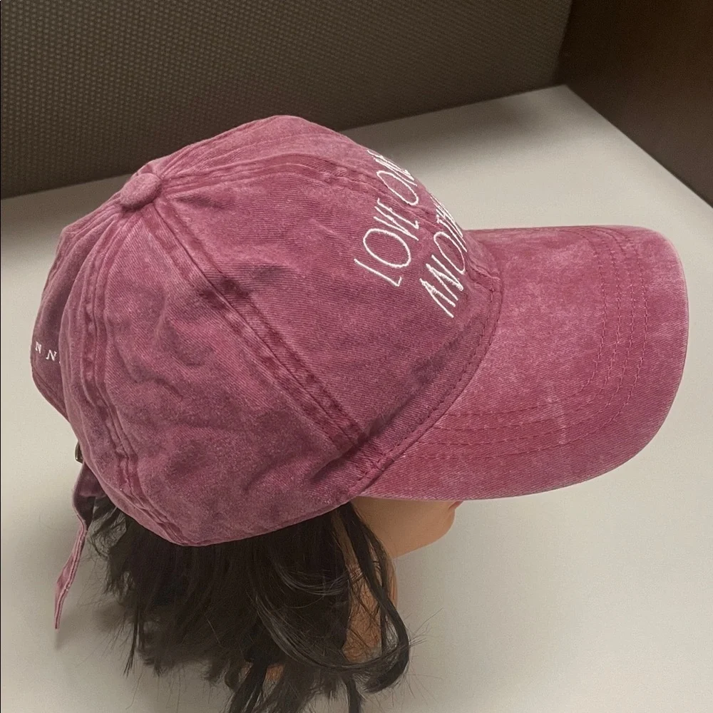 Rae Dunn Mauve 'Love One Another' Cap OS